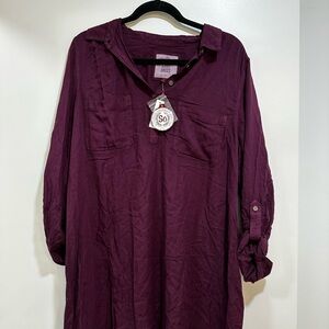SO Women's Dress in Rich Burgundy